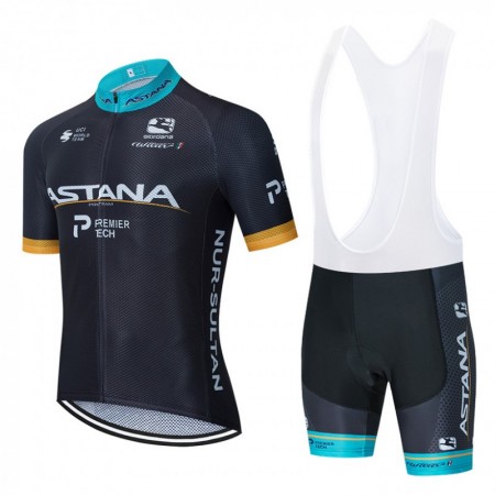 Tenue Cycliste et Cuissard à Bretelles 2020 Astana Pro Team N002